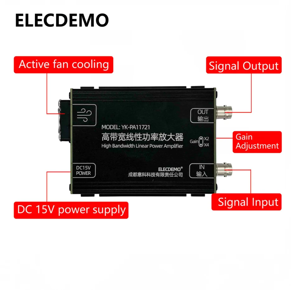 HF Linear Power Amplifier Module, PZT Piezo Ultrasonic Transducer Driver, Arbitrary Waveform Current Buffer RF Board
