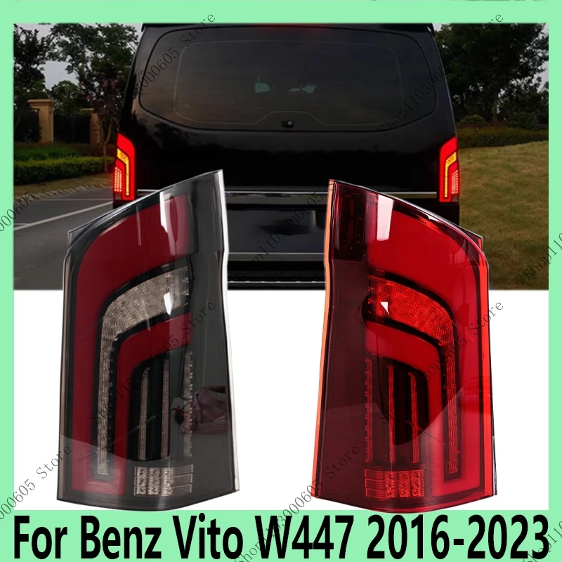 For Benz Vito W447 2016-2023 Automobile Accessories Rear Bumper Running Light Turn Signal Brake Emergency Brake Tail Light