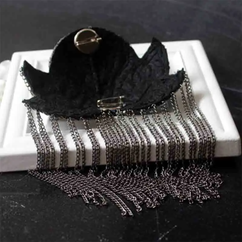 Women Children Handmade Shoulder Board Badge for Rhinestone Beaded Metal Chain Tassels Patch Appliques Epaulettes