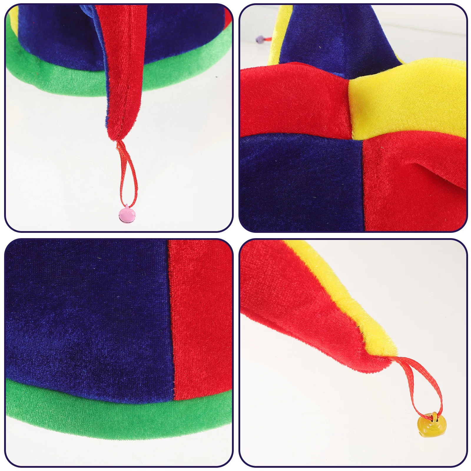 

Funny Clown Hat with Reinforced Fabric Sturdy Design for Mardi Gras Festival Dance Recital Photo Props Dress Up Event Accessory