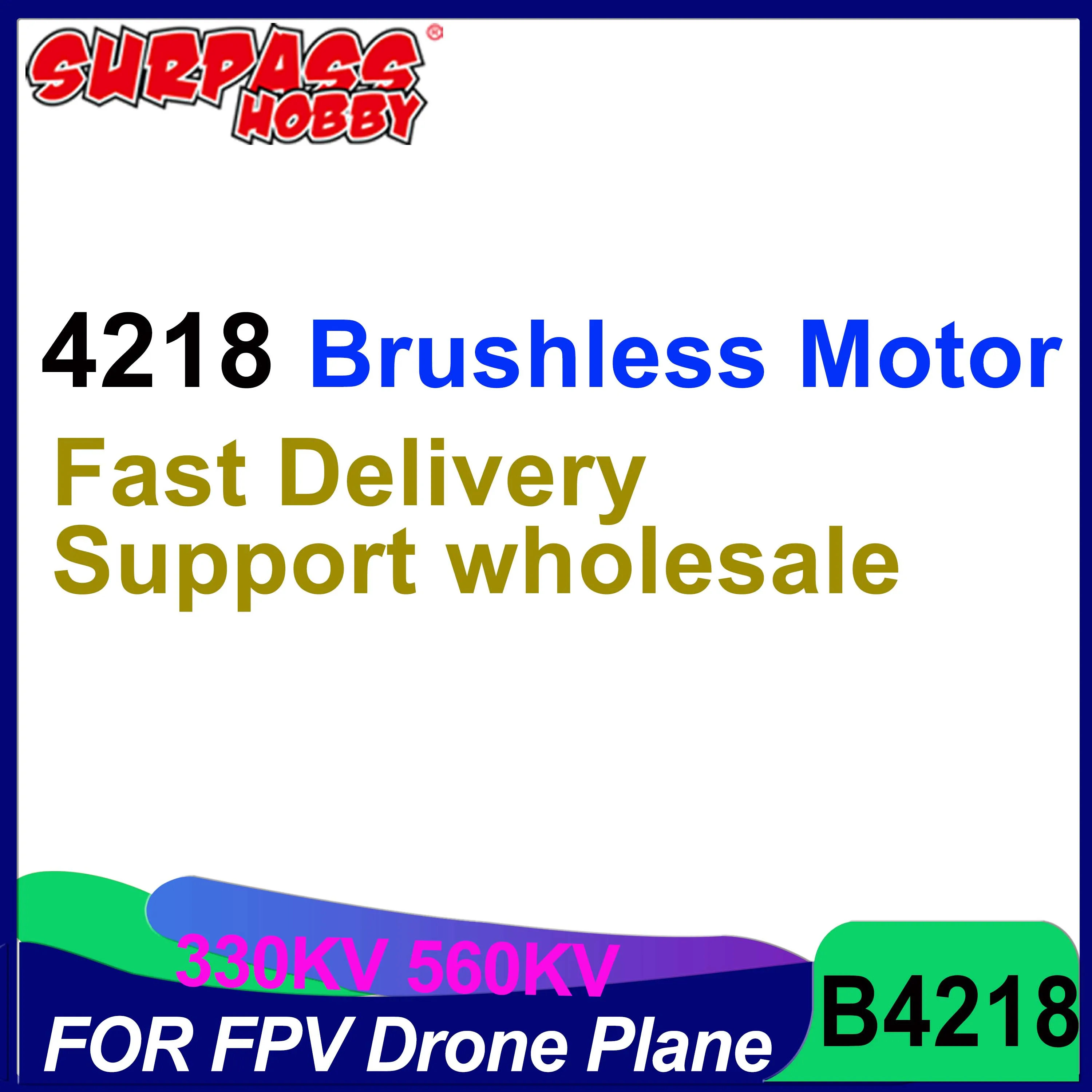 1/2/4PCS B4218 4218 Surpass Hobby 330KV 560KV FPV Brushless Motor M6 High Efficiency for RC Drone Plane 15inch Frame Propeller
