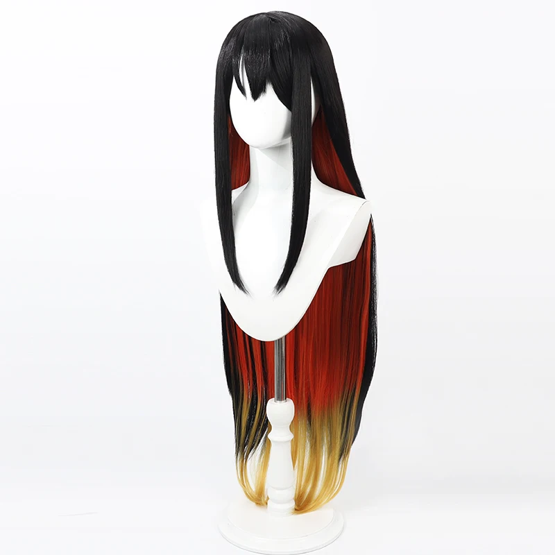 باروكة نيكي-إلهة النصر موران تأثيري ، باروكات طويلة مستقيمة ، مقاومة للحرارة ، الشعر الاصطناعي ، زي الهالوين ، لعب الأدوار في الحفلة