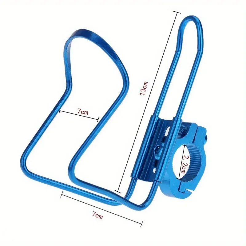 مقود للدراجات النارية من سبائك الألومنيوم ، حامل أكواب مشروبات ، مشروبات ، حامل زجاجة ماء ، إكسسوارات فضي ، شاملة ، 1 مناء