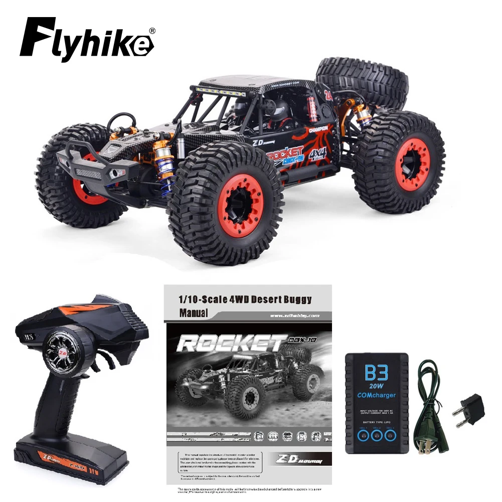 ZD Racing DBX 10 1/10 4WD 2.4G Desert Truck Brushless Car High Speed Off Road Vehicle 80KM/h Remote Control Desert Car Kid Toys