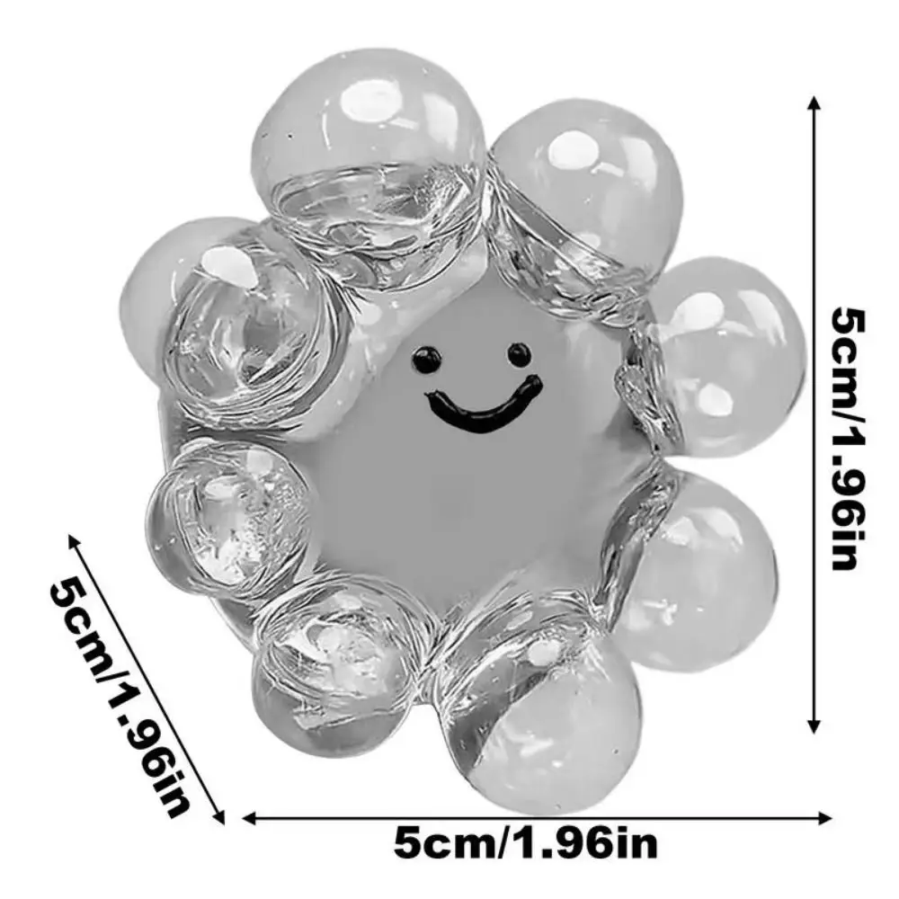 2 pçs espremendo acne tpr bola de cristal transparente bola de água sólida beliscar brinquedo esfera simulação bolha polvo beliscar brinquedo