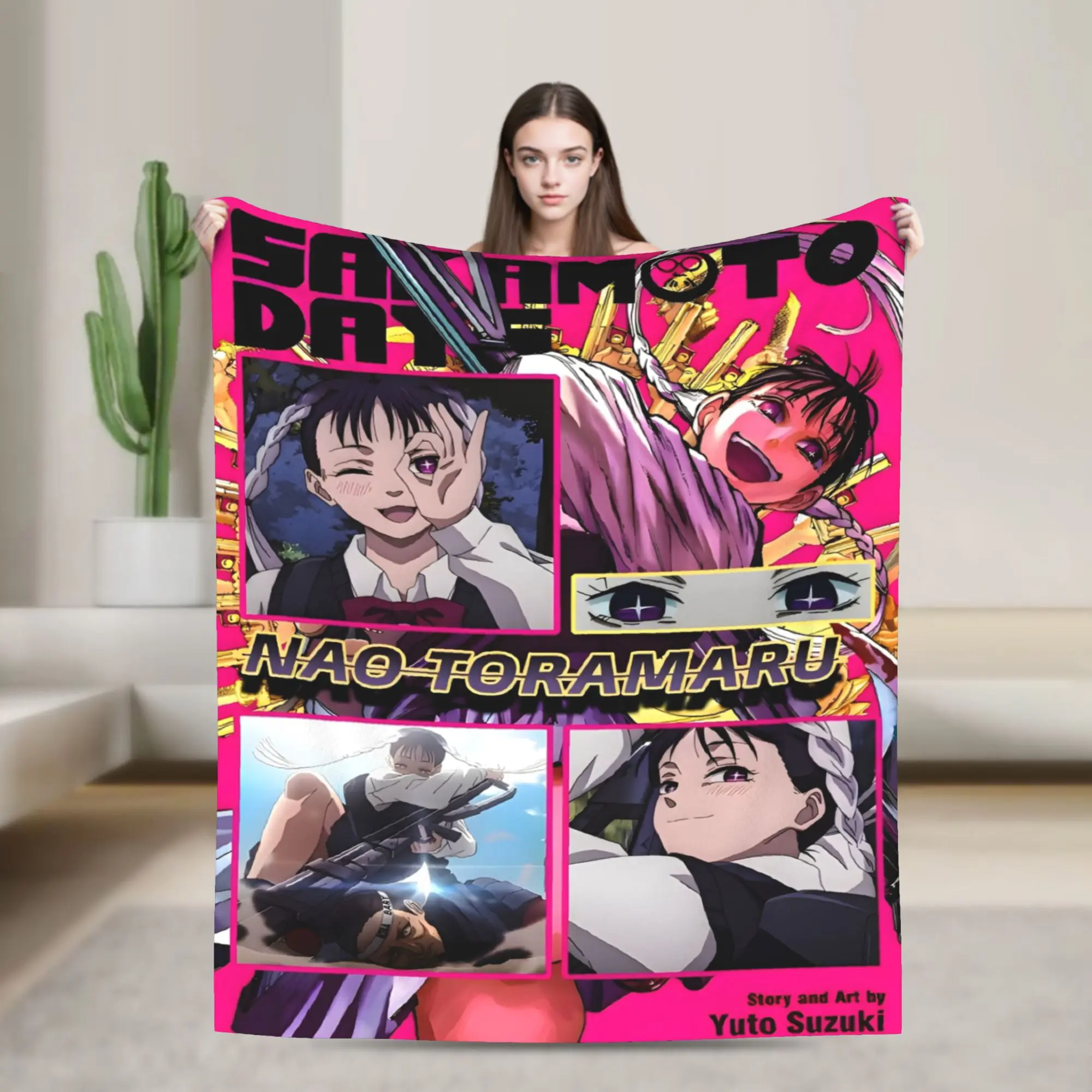 ساكاموتو أيام انمي ياباني بطانية دافئة مريحة رقيق رمي البطانيات للأريكة 50x60 بوصة أحجام متعددة لحاف #1