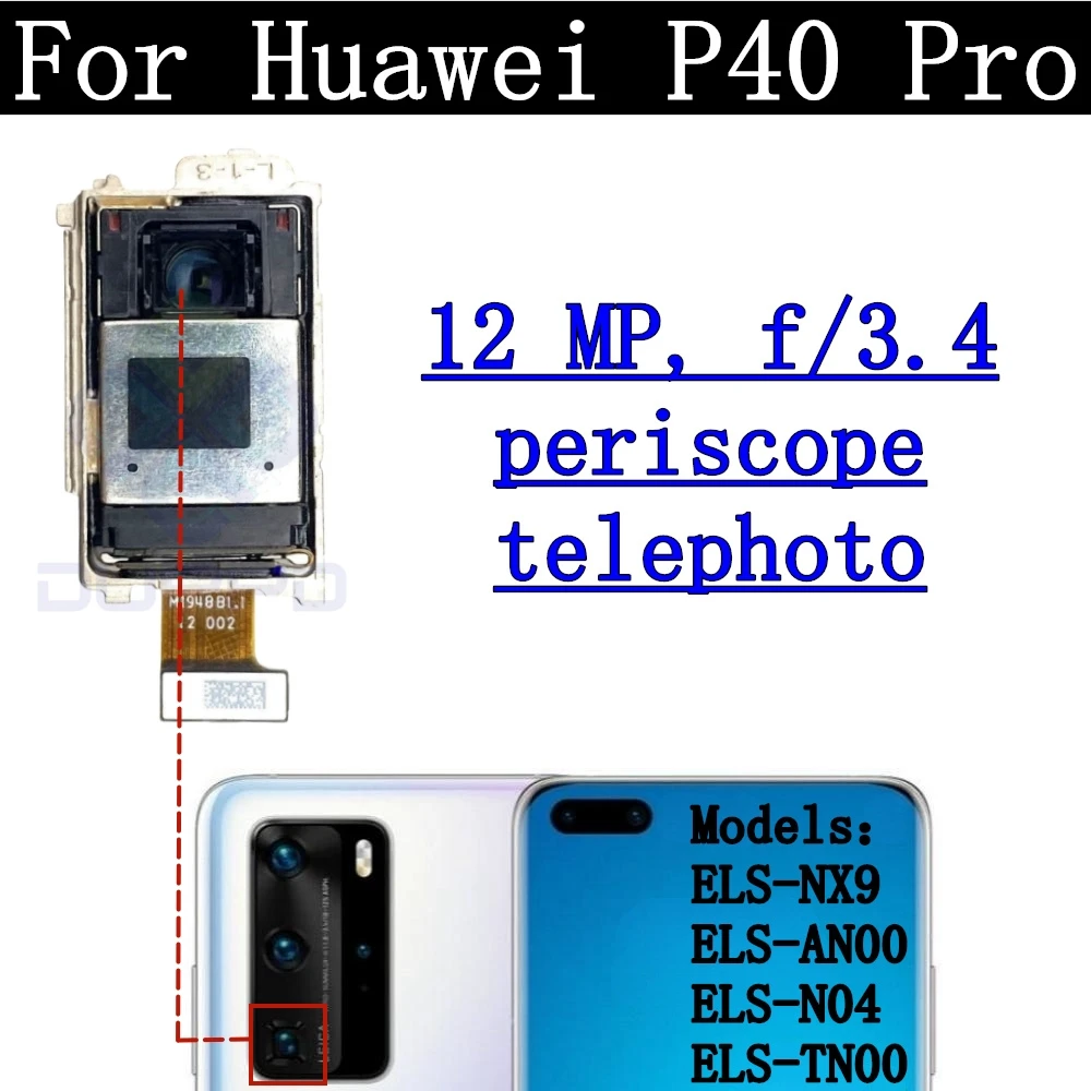 Original Back Camera Lens Cover For Huawei P40 Pro P40Pro Front Rear View Frontal Main Facing Small Camera Module Flex Parts