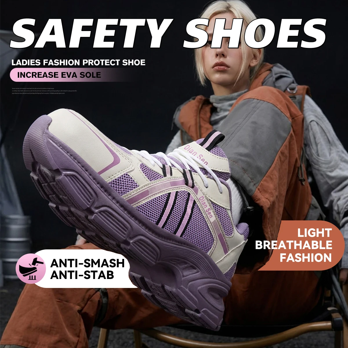 レディース向けファッショナブルで快適な安全靴、壊れない靴、耐 - Women'S Work Fashion のレビューと価格