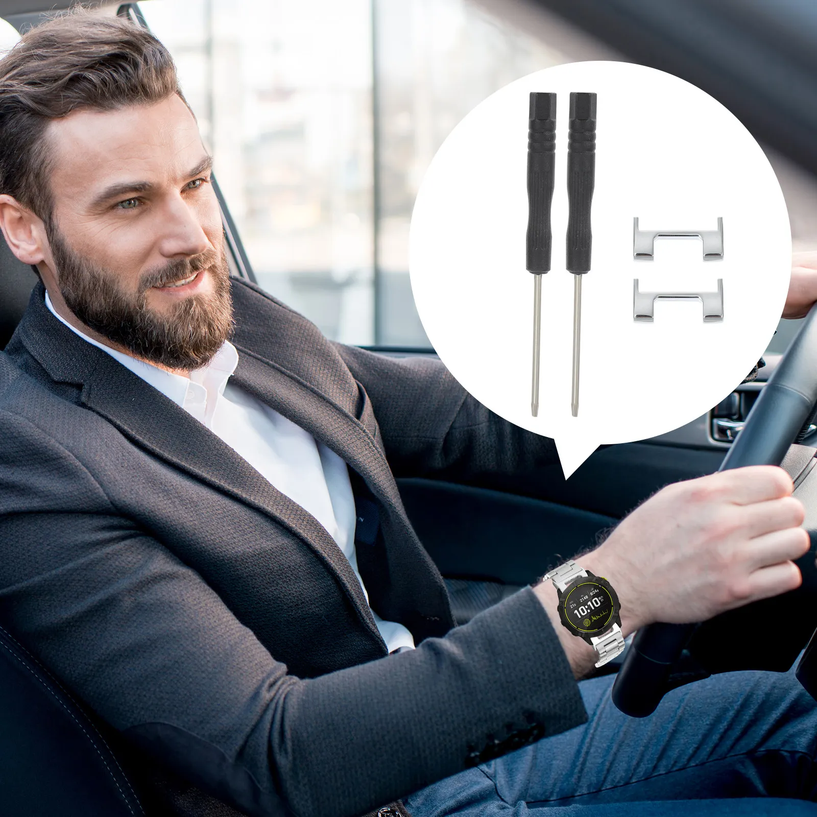 2Pcs Professional Watch Strap Connector Gentle Durable Craftsmanship Tool Watch Strap Connector Watchband Connecting Accessory