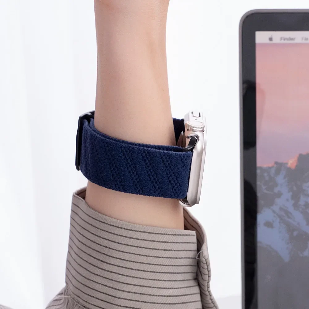 Нейлоновый ремешок с петлей для Apple Watch Band 46 мм 45 мм 44 мм 42 мм 41 мм 40 мм 49 мм Браслет для Iwatch Series SE 10 9 8 7 6 5 Ultra Correa