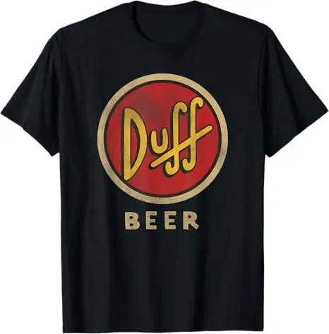 

Disney The Simpsons Duff Beer Printed Cotton T-shirt for Men and Women Fashion Short Sleeve T-shirt Spring/Summer New Collection