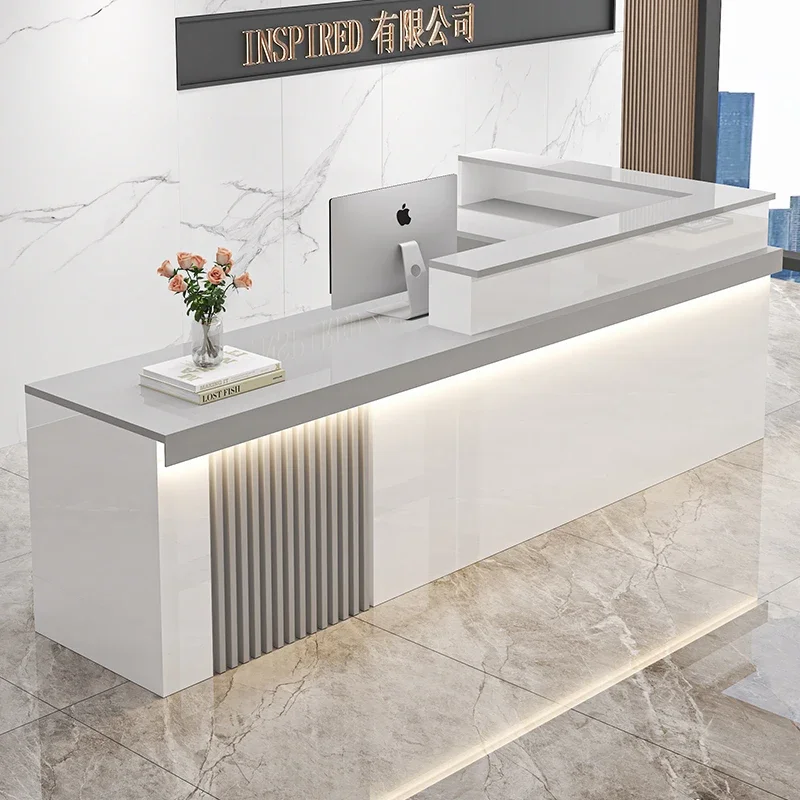 

Classic Salon Glamour Bar Counter Luxury Unique Modern Reception Desk Simple Senior Mostrador Negocio Commercial Furniture