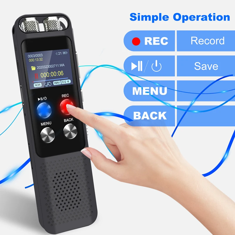 Professional MP3 - compatible Voice Recorder: HD Noise Reduction, Ideal for Classroom & Conference