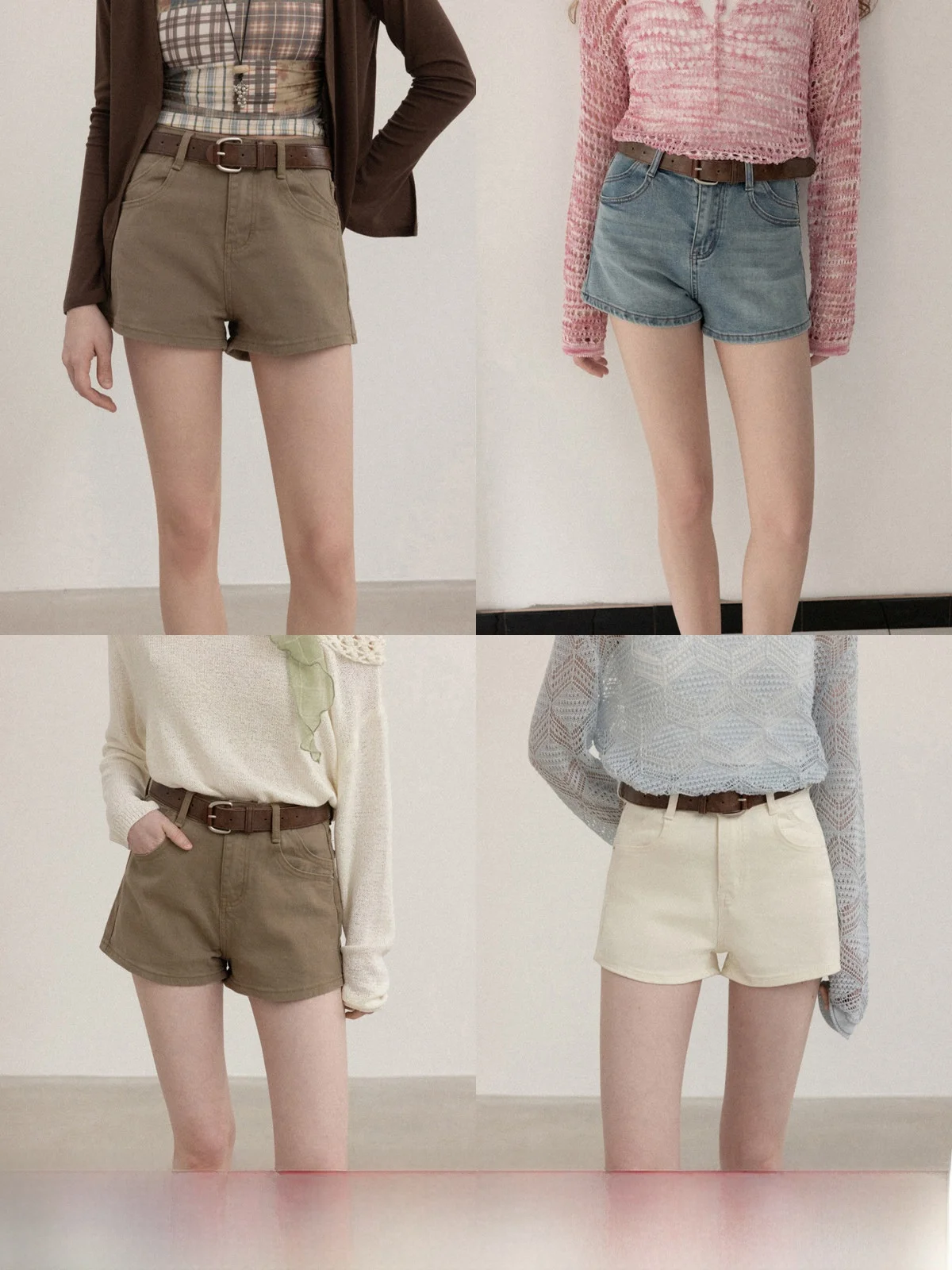 

American Sle Vintage Faded High Waist Slim Straight Jeans Women's Spring Versatile ort Pants Casual Cotton Comfortable