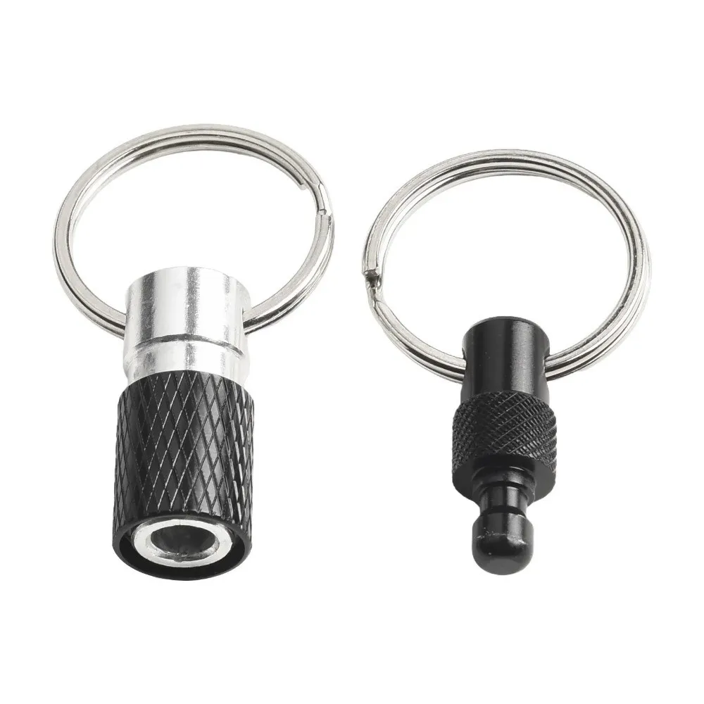 Double Headed Quick Release Keychain 360° Rotation Retractable Clip Pull Apart Buckle Compact Mini Detachable Keychain EDC Tool