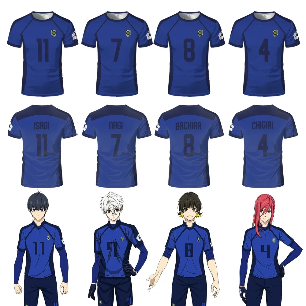 

Blue Lock Children's Football Vest, Isagi, YopiercFootball, T-shirt Cosplay, Hyoma, Chigiri, Meguru, Bachira Tee
