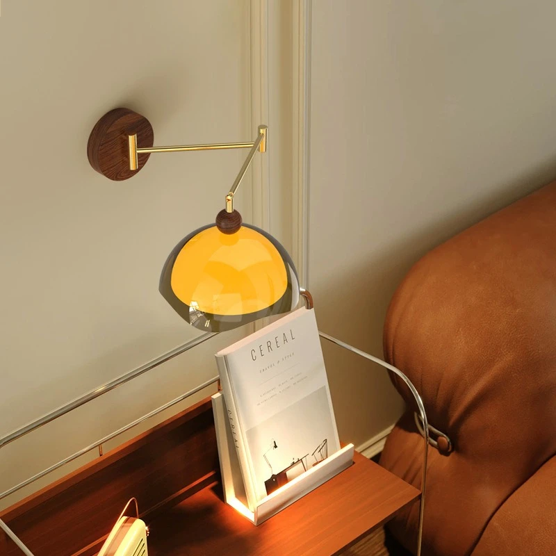 American Retro Swing Arm Retractable Wall Lamp Bedhead Sofa Background Balcony Stairs Advanced Decoration Decorative Fixtures