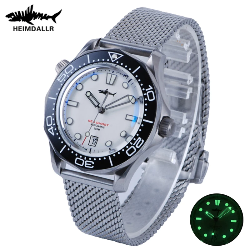 

HEIMDALLR Titanium Sea Ghost NTTD Men Diver Watches 200M Waterproof Sapphire Crystal NH35A Automatic Mechanical Men's Wristwatch