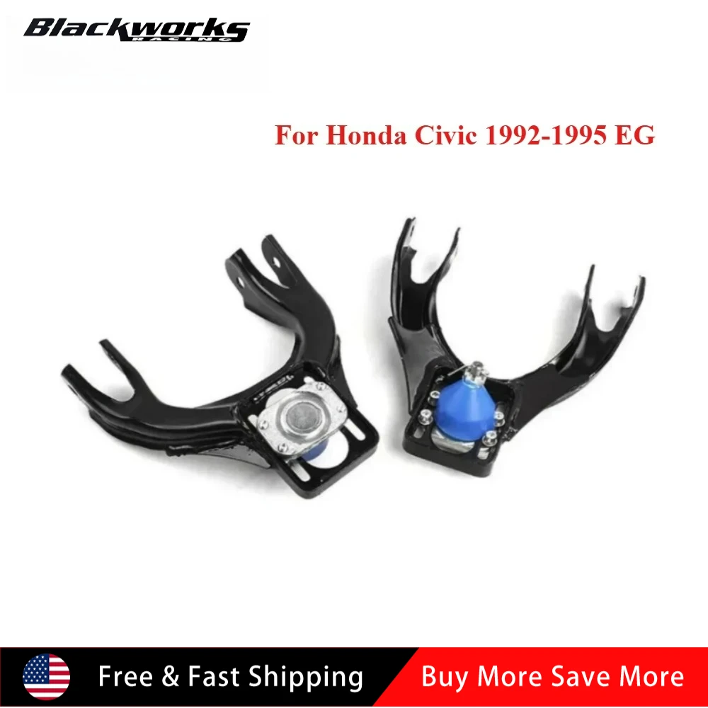 طقم الحدبة الأمامية العلوية القابلة للتعديل أذرع التحكم من الألومنيوم لسيارة Honda Civic EG أسود/أحمر 1992-1995