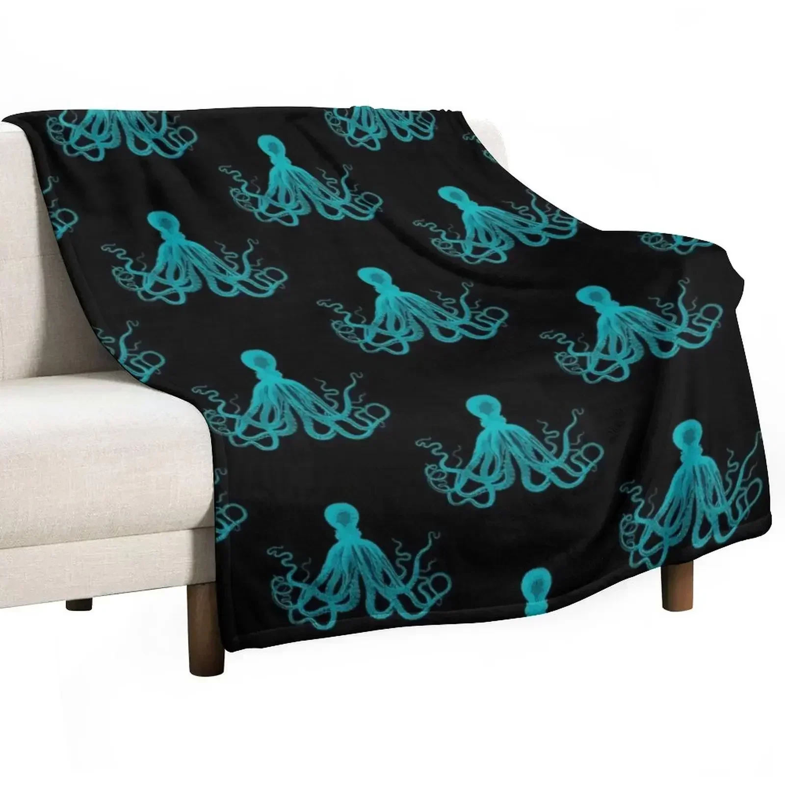 

Giant Octopus Graphic Throw Blanket Picnic christmas gifts Travel Luxury St Blankets