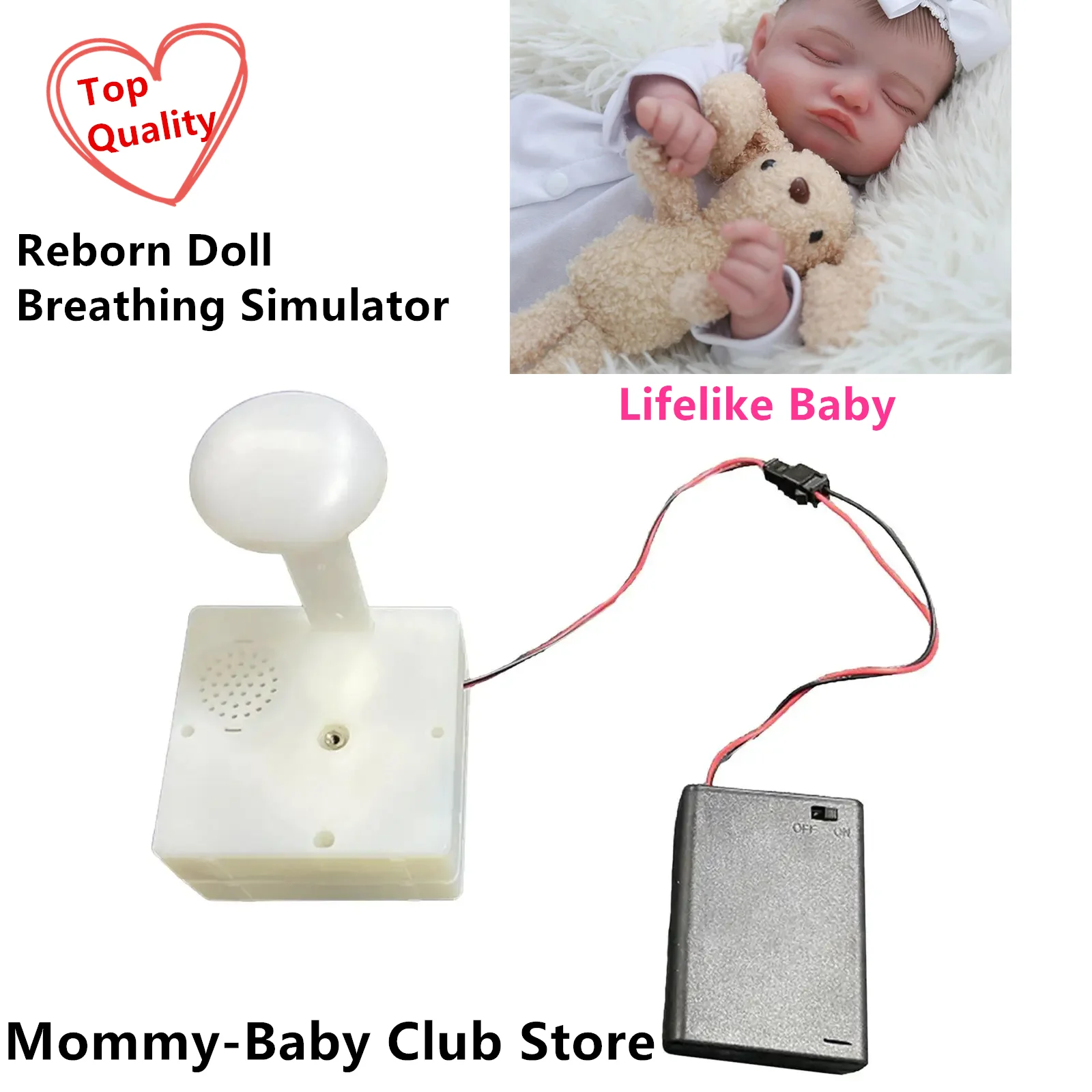 

Reborn Doll Breathing Simulator Breathing Simulator For Bear Baby Plush Doll Baby Kids Soothing Sleeping Companion Doll Gift