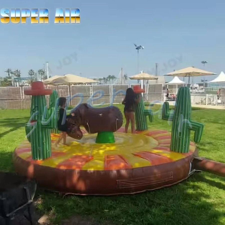 Heißer Verkauf neue Produktion grüner Kaktus Modell aufblasbares Stierkampf-Karnevalsspiel