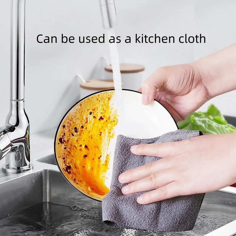 50pcs Non-Stick Oil Dish Cloths, Tear-Off Microfiber Rags, Super Absorbent Kitchen Cleaning Towels for Stove