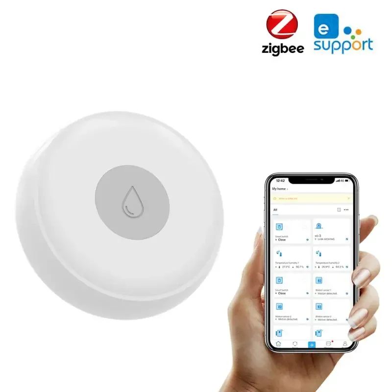 Ewelink Zigbee3.0 Smart Water Leak Sensor Wireless Flood Detector Water Leak Alert Detection Water Level Overflow Alarm