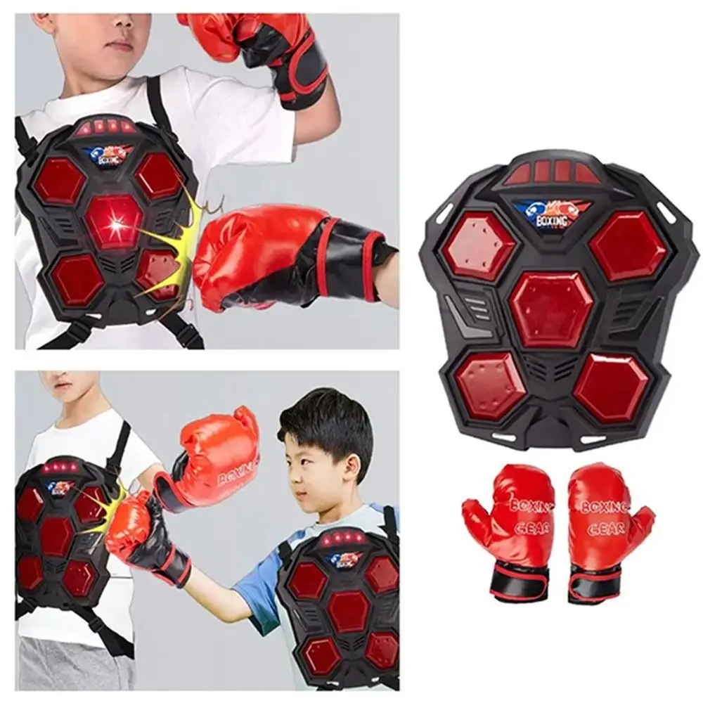 Creative Electronic Boxing Trainer Lighted Adjustable Strap Smart Music Boxing Machine Portable Battery Powered