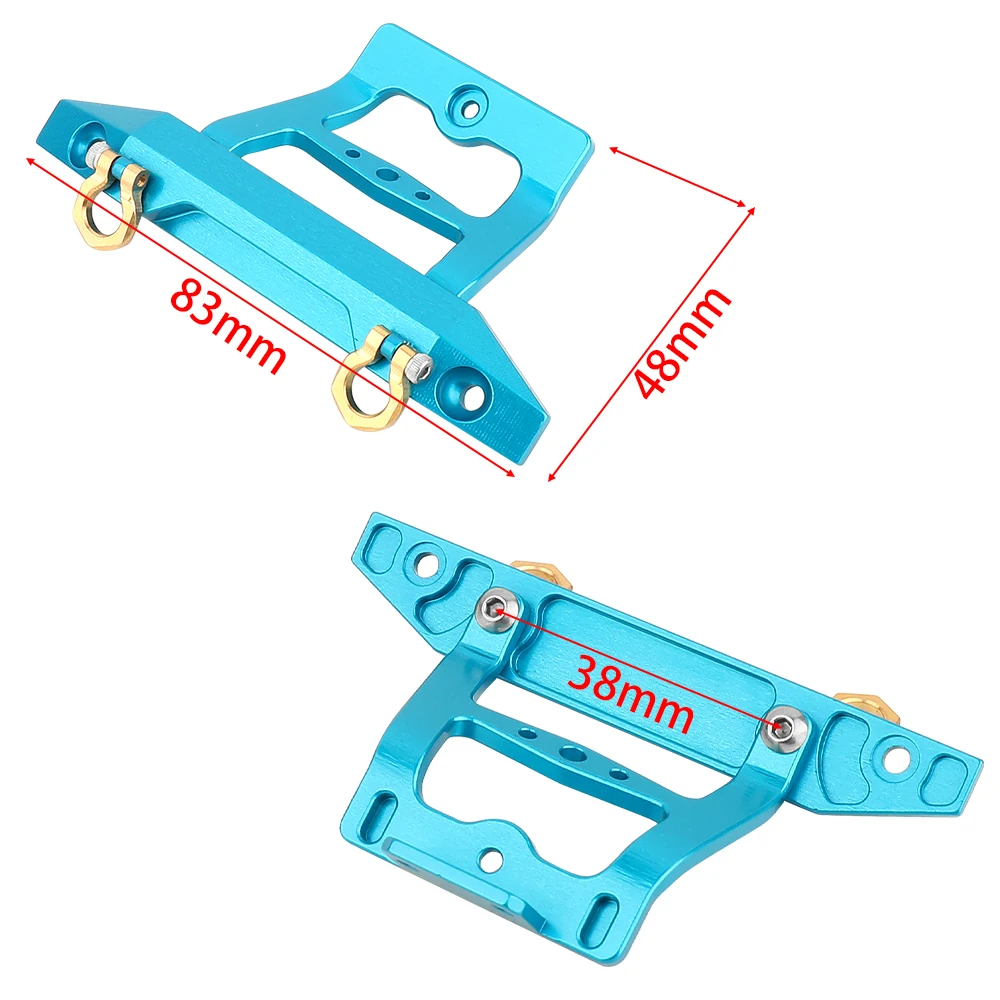 All Aluminum Alloy Rear Bumper with D-ring Tow Hook for MJX Hyper GO 14210 14209 Modified Metal Upgrade Parts