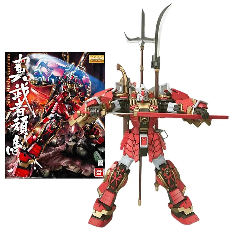 

Фигурка Bandai, набор моделей Gundam, Аниме фигурки MG 1/100 Shin Musha Mode Mobile Suit Gunpla, экшн-фигурки, игрушки для мальчиков, подарок