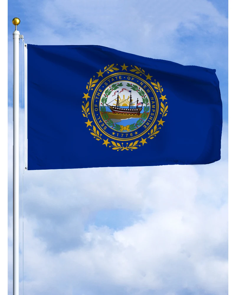 60×90 90x150 120×180CM New Hampshire state usa Flag Polyester Printed Banner Tapestry For Decor