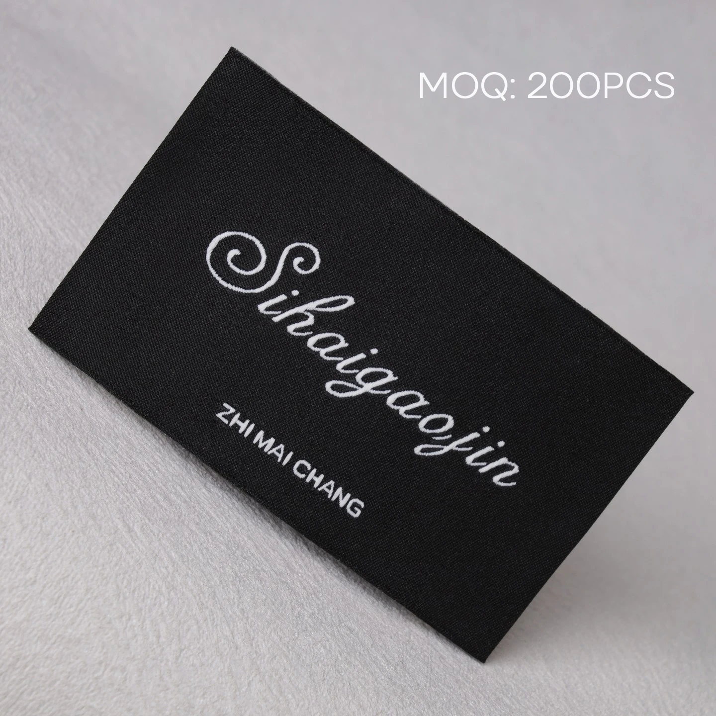 High Quality Custom Woven Fabric Labels Mattie Surface for Apparel Brand Logo Woven Tags Personalized Sewing Labels MOQ:200pcs
