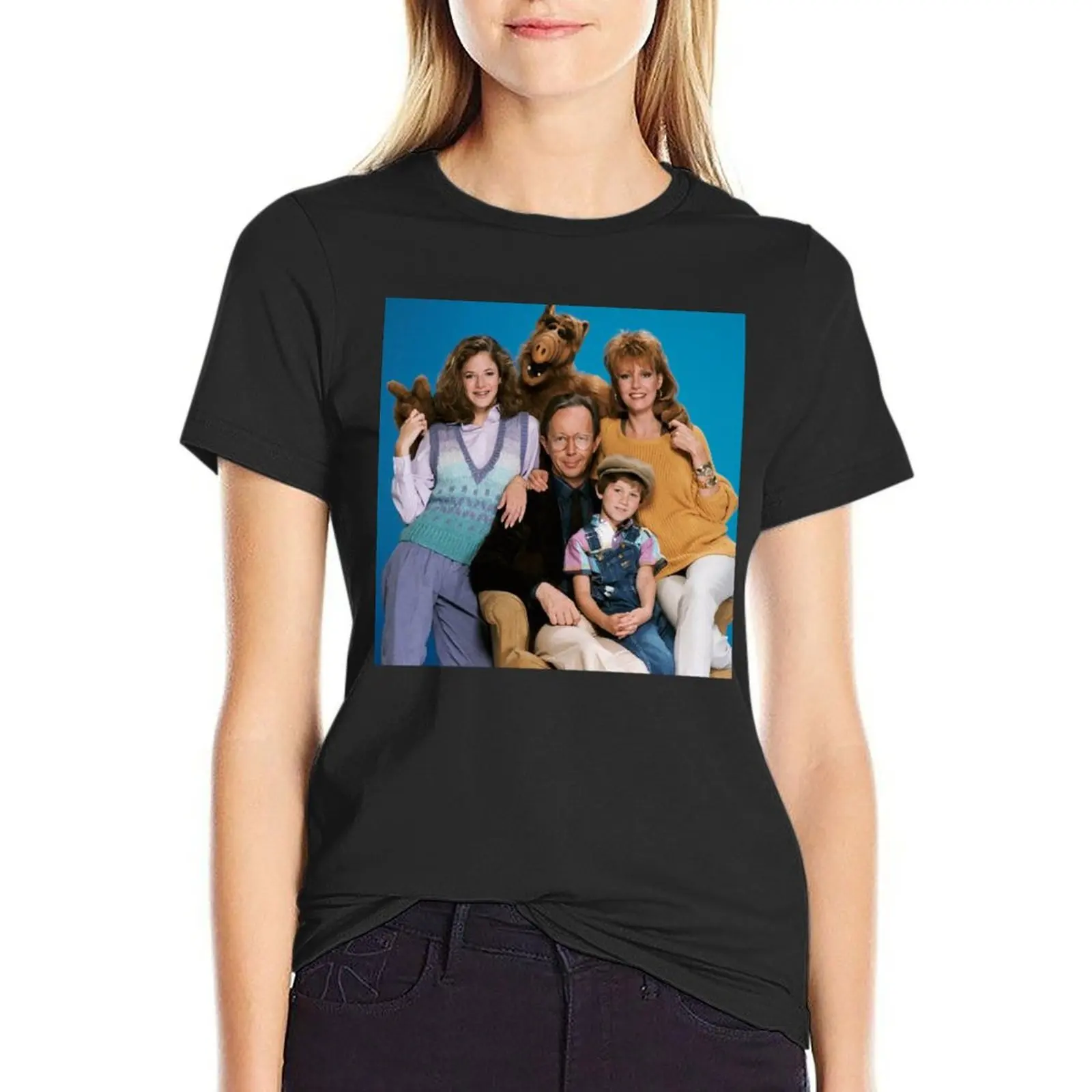 

ALF 80's Sitcom T-Shirt blacks anime clothes western t shirts for Women