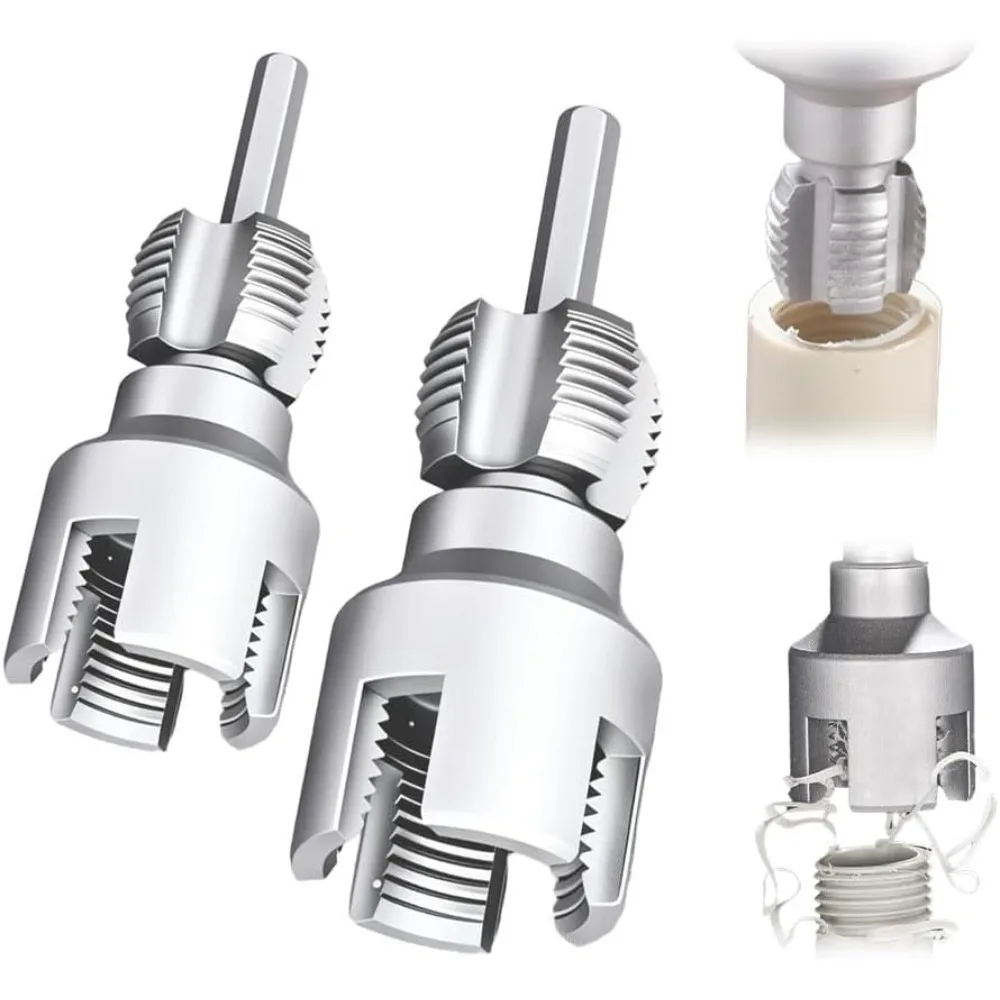 

1/2&3/4 Water Pipe Threading Tool Hex Shank Threading Making Thread Tap Integrated Internal & External Pipe Thread Cutting Tool