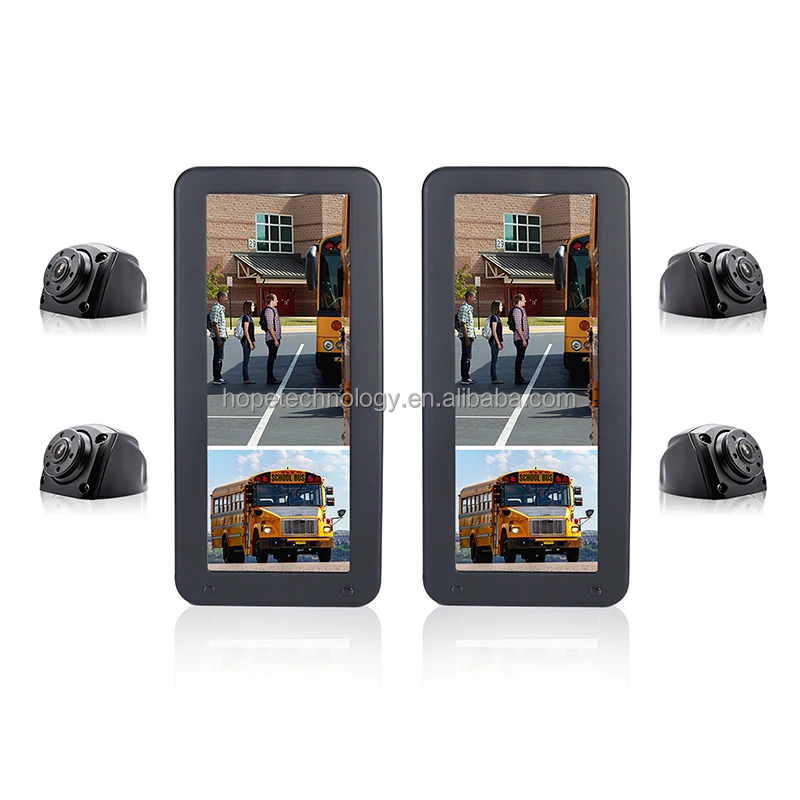 Wholesale 2 Split Screen 1080P 12.3 Inches LCD Bus Side Electronic Rearview Mirror