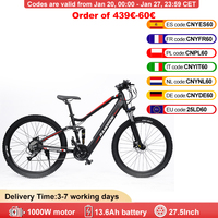 Electric bike RANDRIDE YS90 motor 1000W battery 48V13.6Ah electric mountain bike hydraulic disc brakes