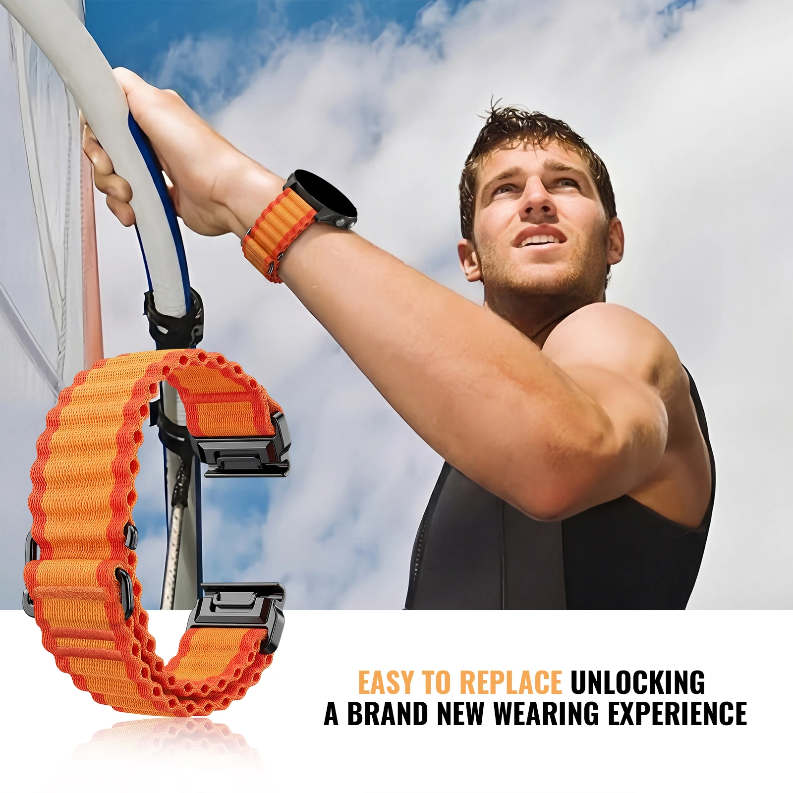 Quick Fit 20/22/26mm Nylon Strap for Garmin Fenix 8 7 Pro 7X 7S 6 6X E 5X 5 Plus Braided Band Forerunner 965 970 Bracelet Correa