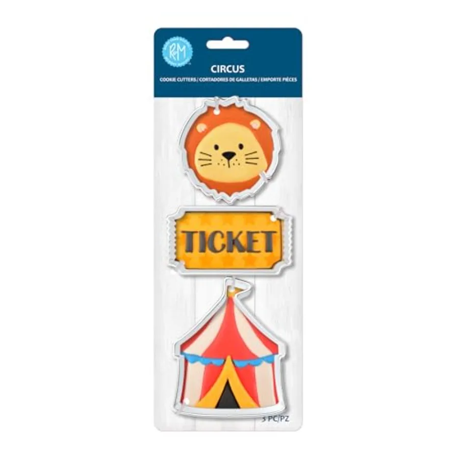 

Intertiol 5219 Circus Ce Cutters Lion Face Ticket Цирковая палатка Набор из 3 предметов