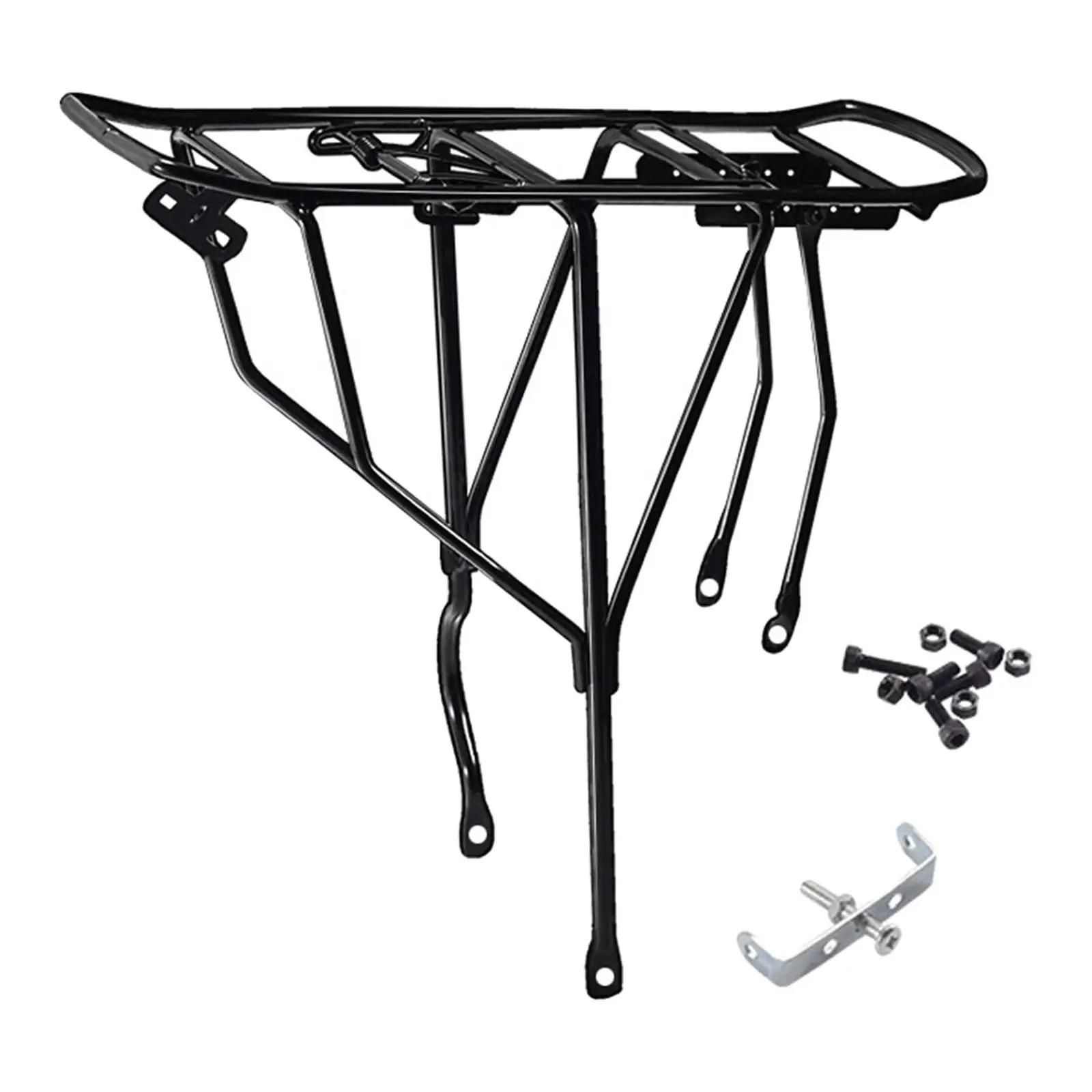 Rear Bike Rack Bicycle Carrier Rack Replacement Part Steel 250kg Heavy Duty Carrier Biking Riding Bicycle Rear Cargo Rack
