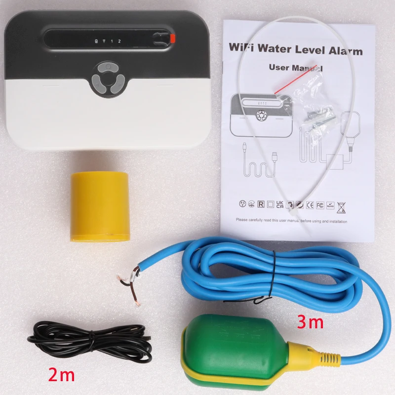 Alarme de niveau d'eau WiFi intelligente avec alertes d'application mobiles, alarme de pompe de puis