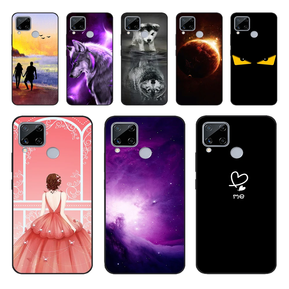 Funda de silicona suave para móvil, carcasa trasera de teléfono para OPPO Realme C15, Realme, C15