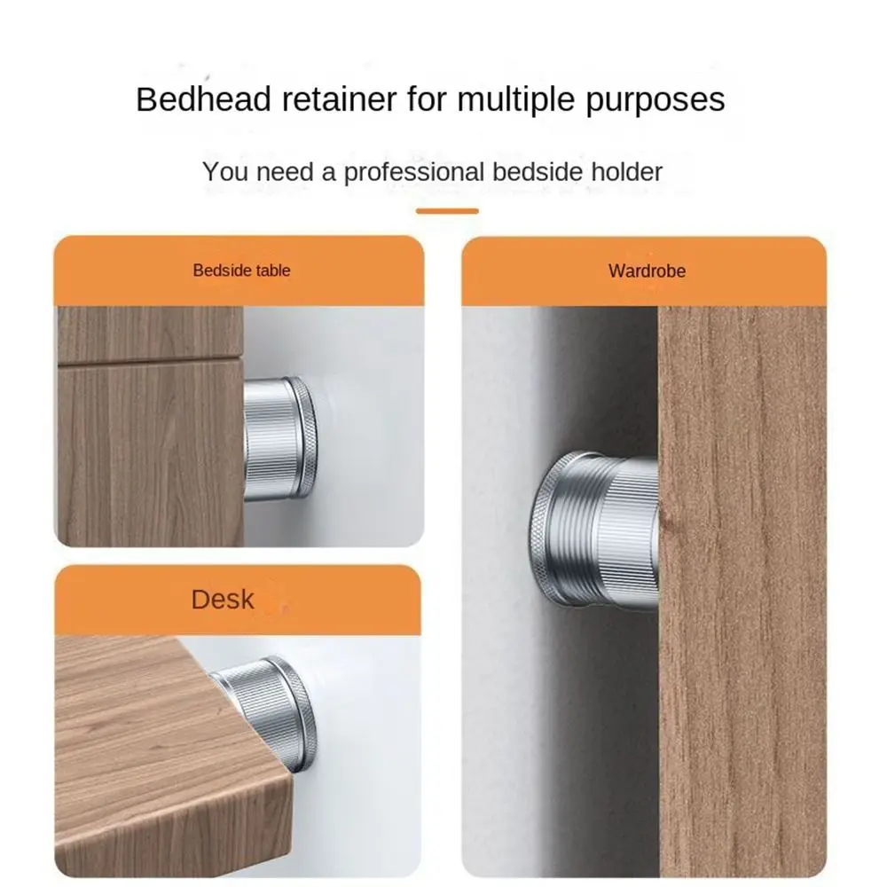 Aluminium Alloy Bed Stabilizer Wall Protective Self-adhesive Bedside Support Adjustable Shockproof Feet Increased Pad Cabinets