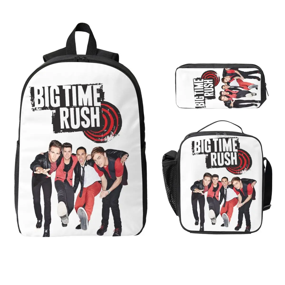 

Big Time Rush BTR Band Music Backpack Boys Girls BookBag School Bag Computer Shoulder Bags 3ps Insulated Lunch Bag Pencil Case