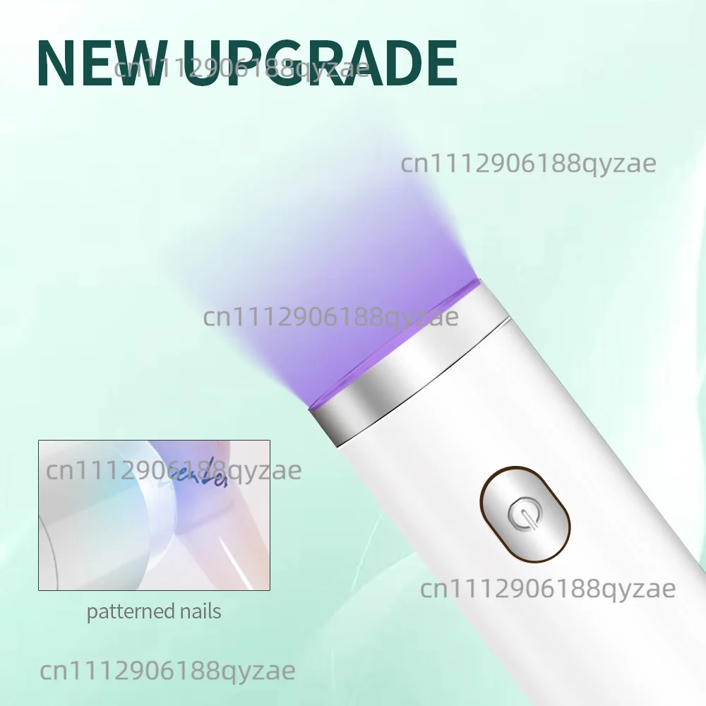 Factory Direct Sales of The New Power Storage Nail Art Word Light Can Rotate 360 Degrees Lightweight UVLED Nail Art Baking Light