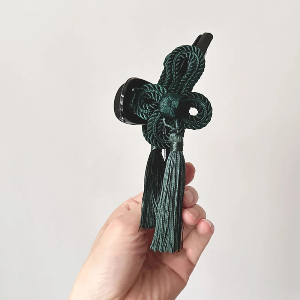 Elegant Cheongsam Style Hair Grasp Dignified Braided Updo Hanfu Hair Accessories Tassel Traditional Chinese knot Hair Claw
