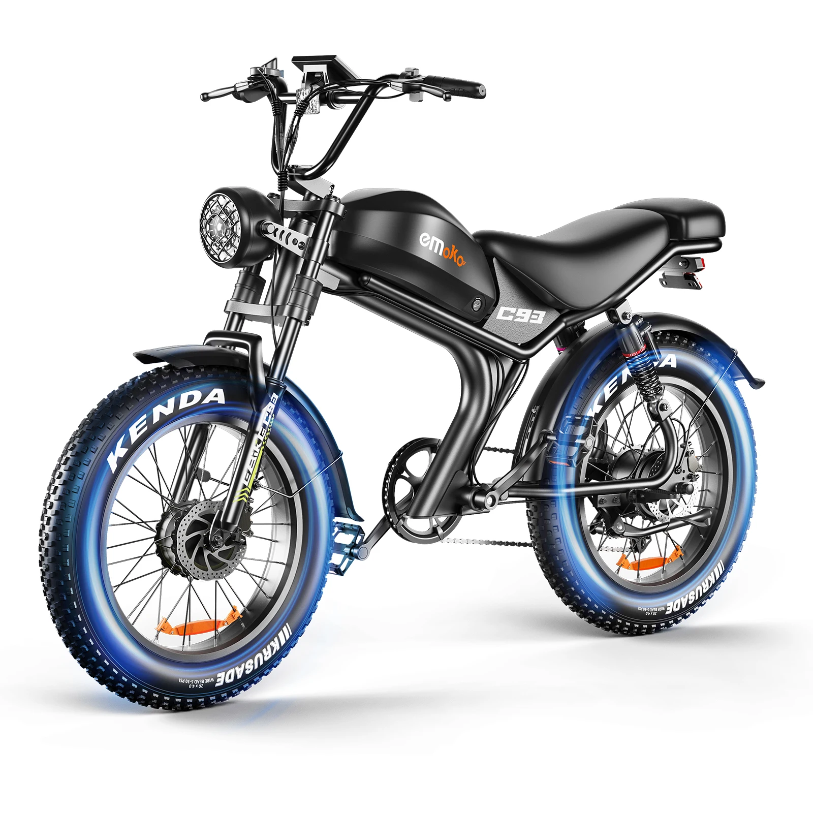 

STLF Factory Direct Dropshipping EMOKO 20 Inch Dual Motor Electric Bicycle Fat Tyre 48V Long-Range LED Display Electric Bike
