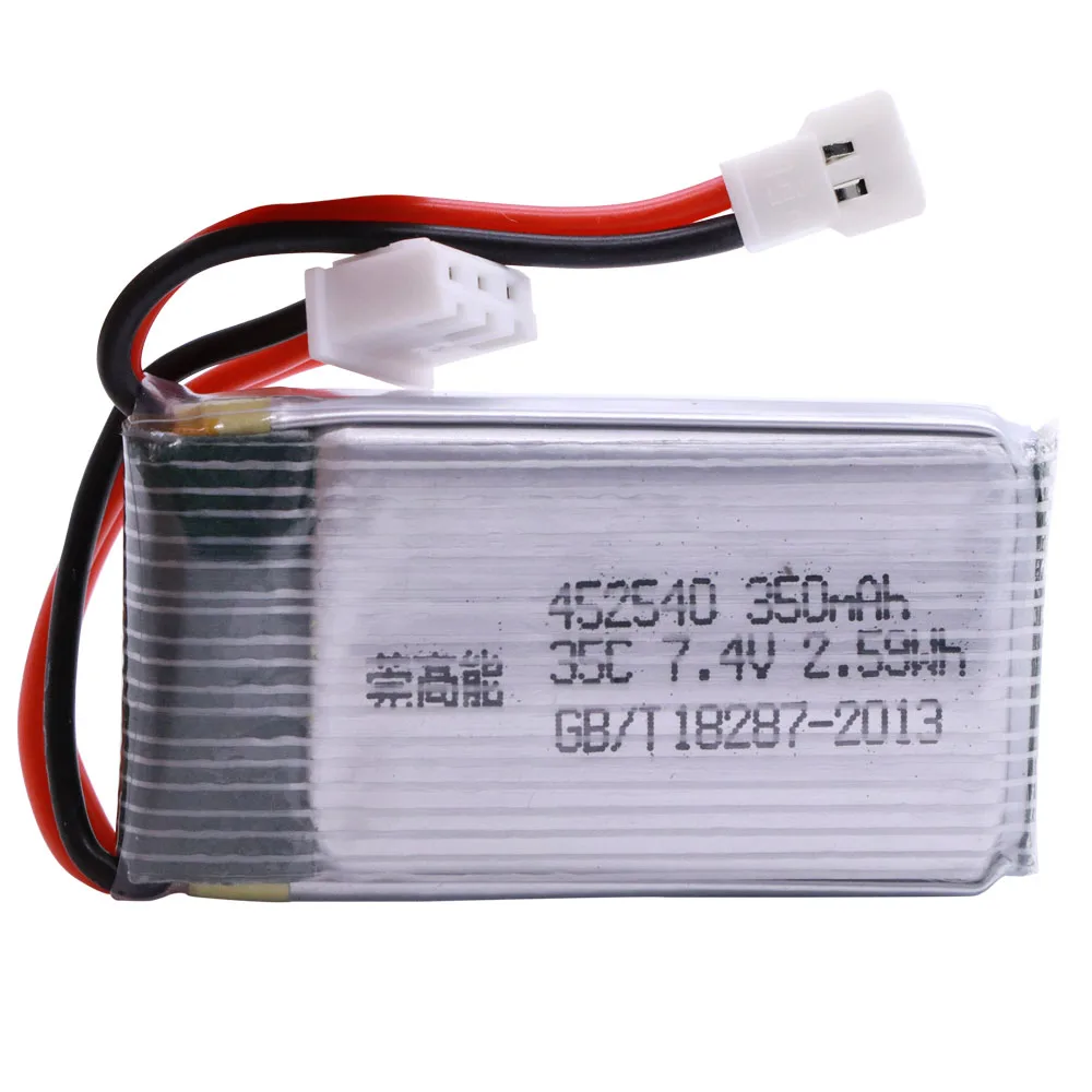 7.4v 350mah 452540 35C bateria lipo dla MJX X401H X402 JXD 515 515W 515V bateria RC Mini dron fpv Quadcopter helikoptery części