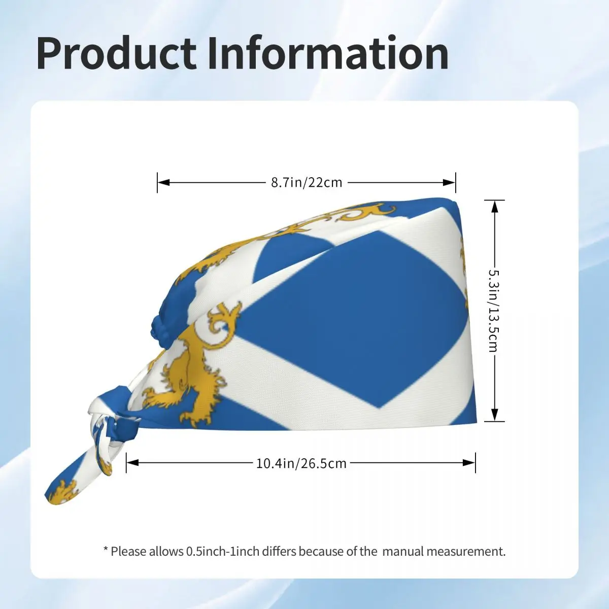 اسكتلندا العلم الاسكتلندي مع الأسد تنفس فرك قبعة الجراحية فرك قبعات ممرضة قبعة طبية العمل الدعك قبعة للجراحة الطبية