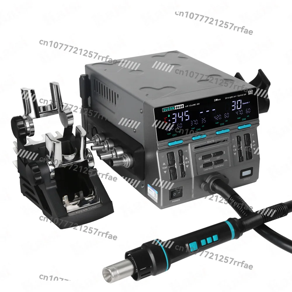 

8650 Hot Air Gun 1300w Large Wind Maintenance Main Board Flying Line CPU Dismantling and Welding Table